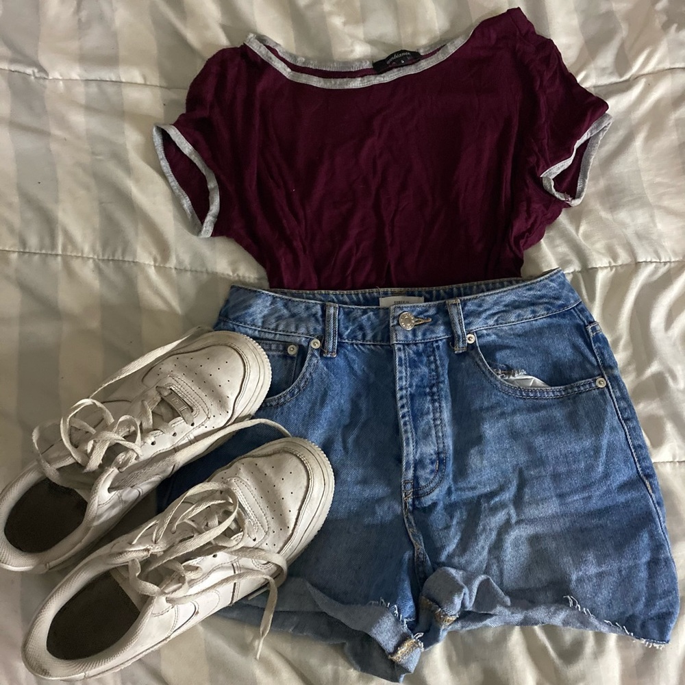 Maroon Crop Top
